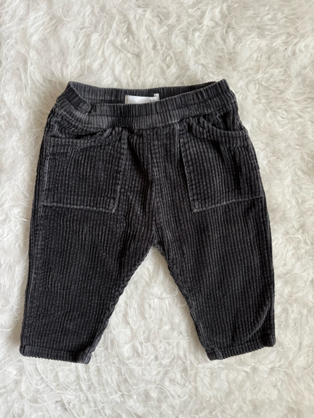 Zara Baby Cozy Charcoal Corduroy Trousers